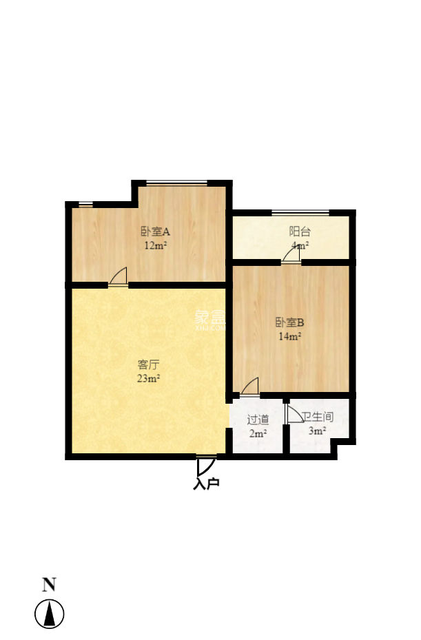 才子佳苑一期/二期 2室2廳1廚1衛 62.00萬