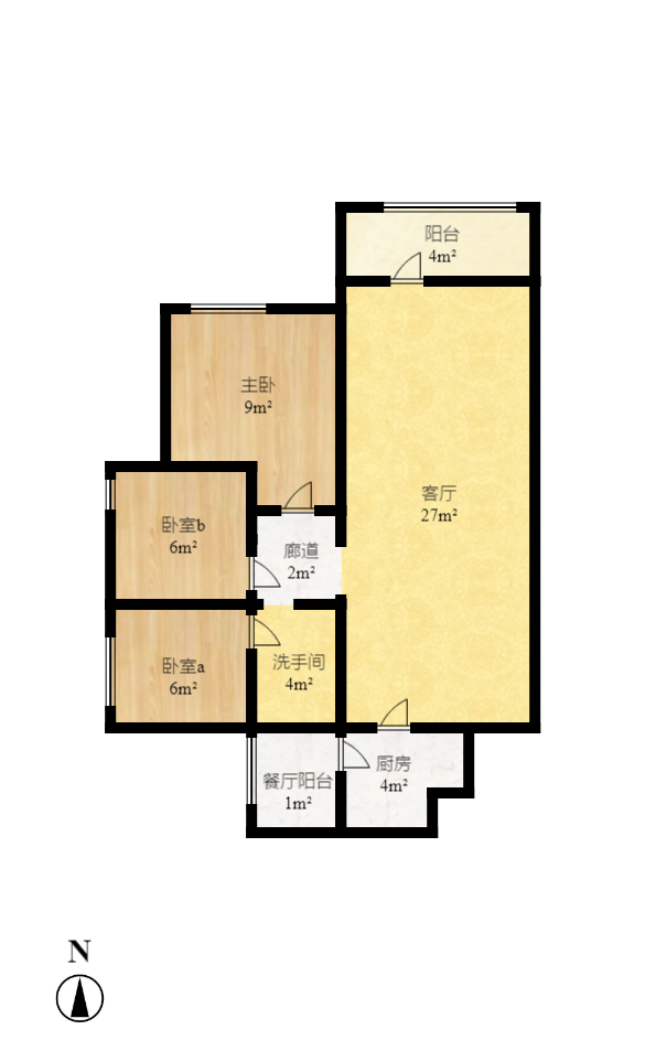 中建梅溪湖中心  3室2厅1卫    145.0万室内图1