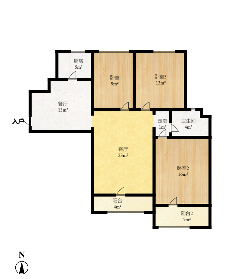 紫御江山  3室2厅2卫    75.0万 紫御江山  3室2厅2卫    75.0万户型图