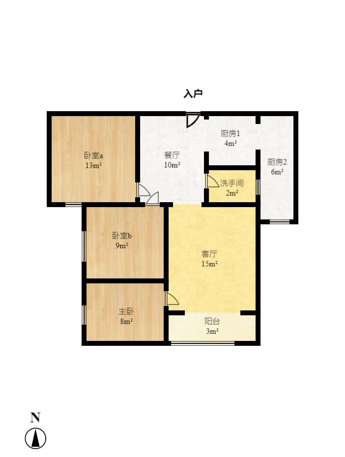 中建梅溪湖中心  3室2厅1卫   169.00万室内图1