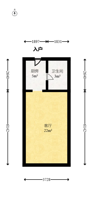 裕天国际商汇中心 1室1厅1卫 55.0万 裕天国际商汇中心 1室1厅1卫 55.0万户型图