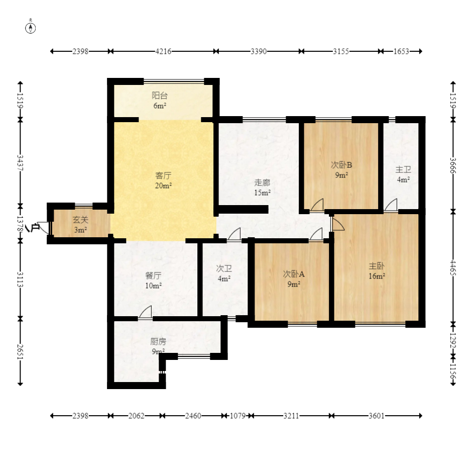 家和院  4室2厅1卫    118.0万 家和院  4室2厅1卫    118.0万户型图