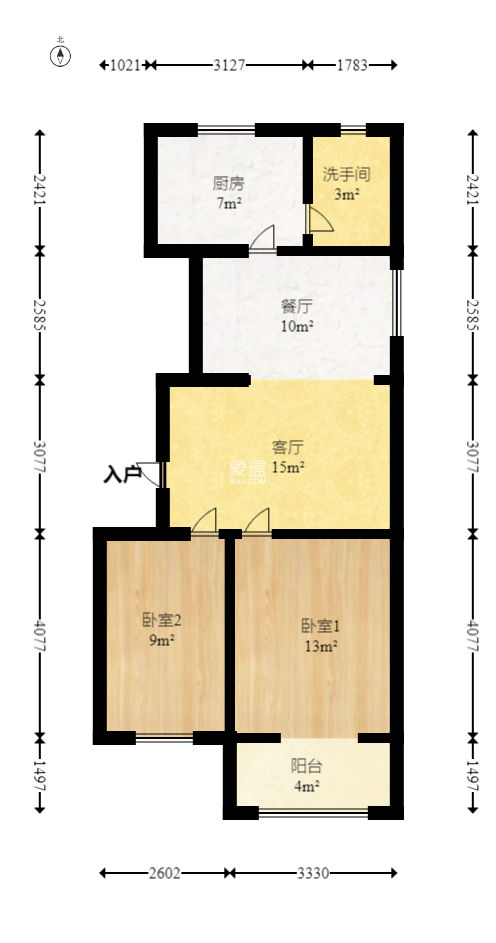 省計量院  2室1廳1衛(wèi)   90.80萬