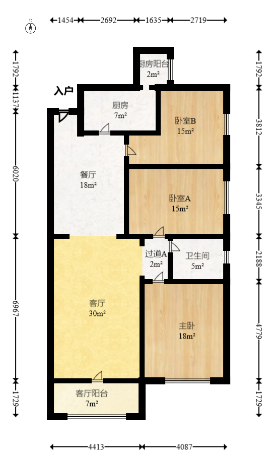 诚兴园 3室2厅2卫 102.0万 诚兴园 3室2厅2卫 102.0万户型图