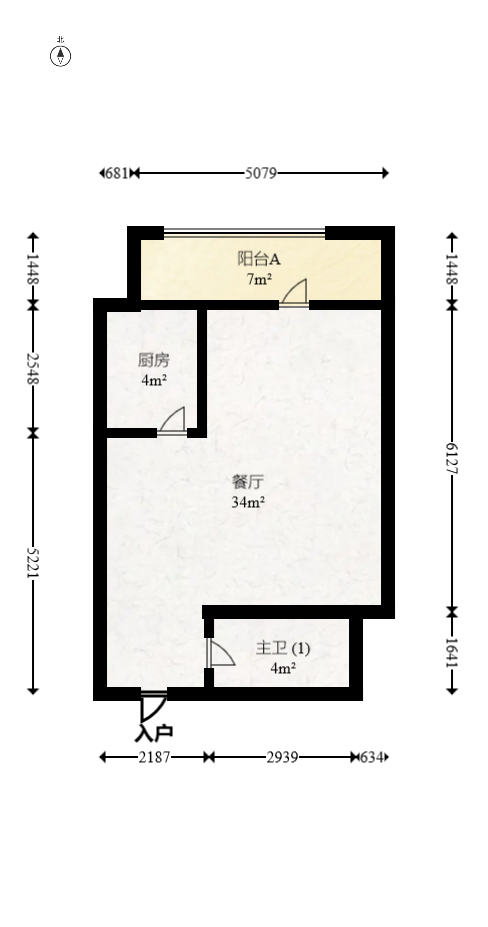 恒豐天湘華庭  1室1廳1衛(wèi)    51.0萬室內(nèi)圖1