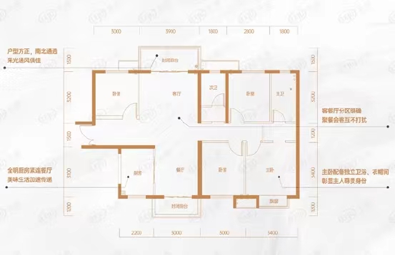 中建玥熙台  4室2厅2卫   86.80万室内图