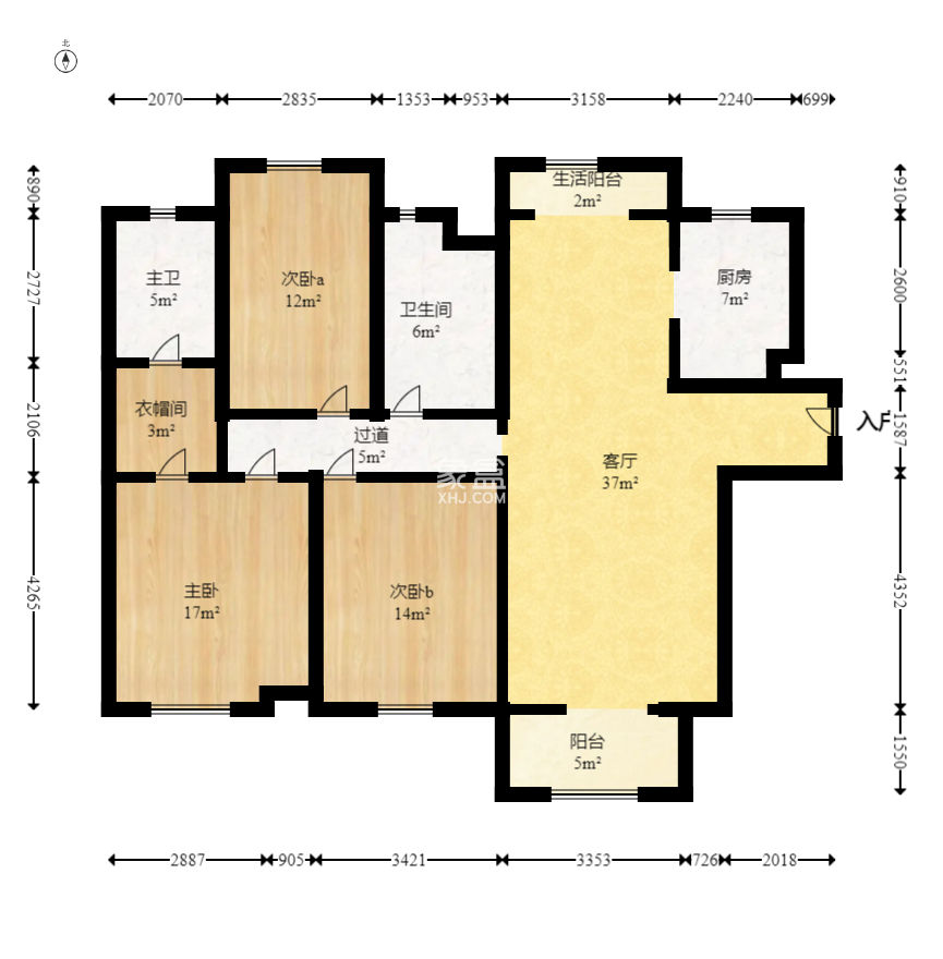 新城国际花都  3室2厅2卫    88.0万