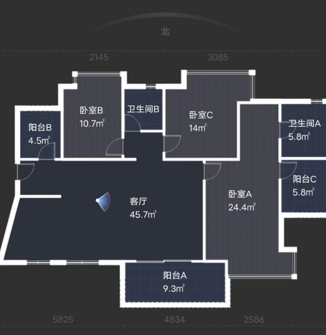 蓝溪谷 3室2厅2卫 110.0万 蓝溪谷 3室2厅2卫 110.0万室内图