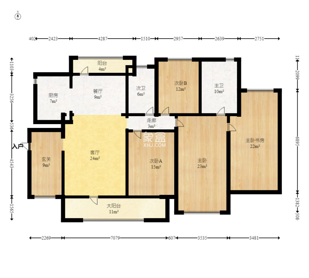 恒基凯旋门一二期 4室2厅 212.00万