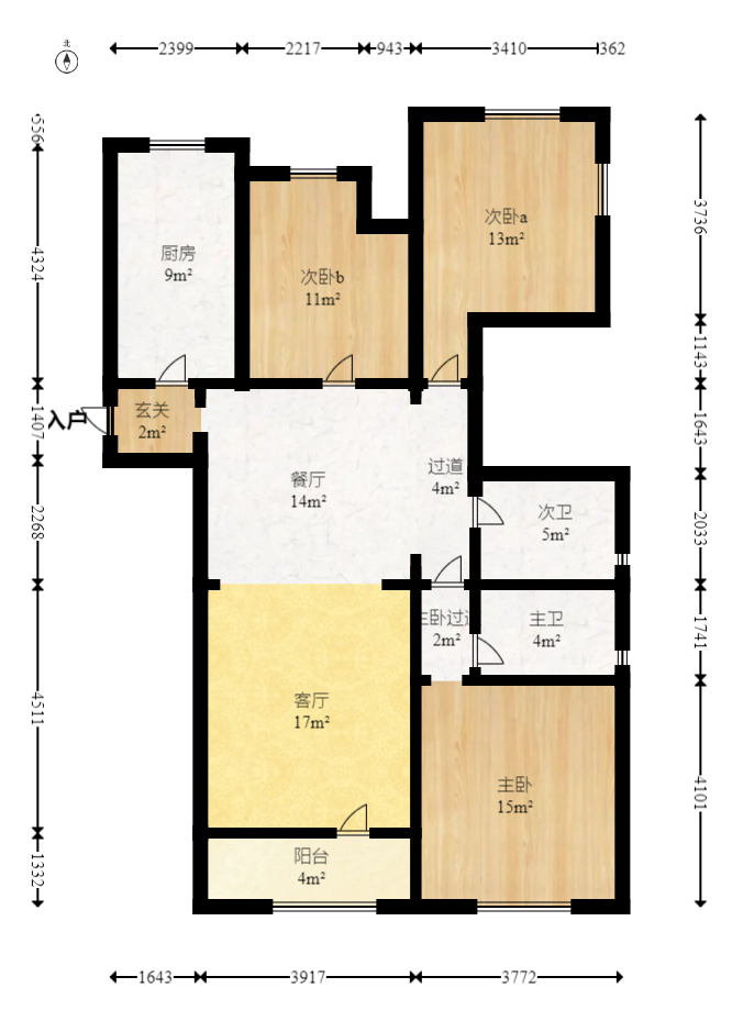 龙湖湘风原著(龙湖湘风星城) 4室2厅2卫 120.0万 龙湖湘风原著(龙湖湘风星城) 4室2厅2卫 120.0万户型图