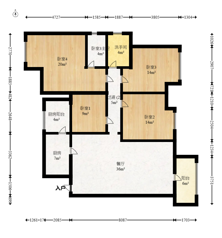 万博汇  4室2厅2卫   300.00万室内图1