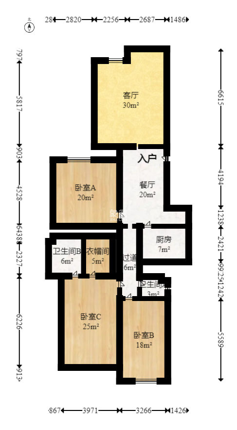 雍景園  3室2廳2衛(wèi)   170.00萬(wàn)