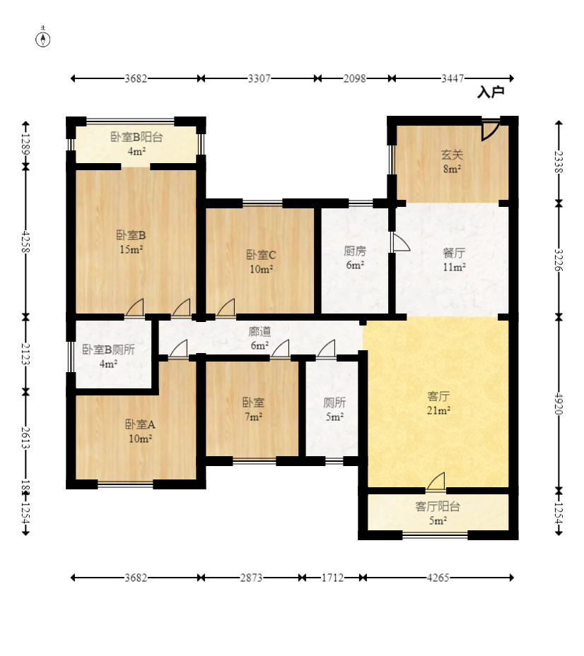中南壹号院  4室2厅2卫    148.0万室内图1