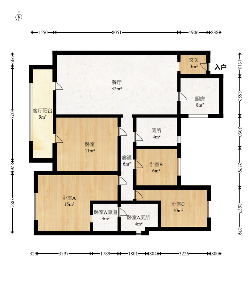 万科白鹭郡  4室2厅2卫    198.0万室内图1