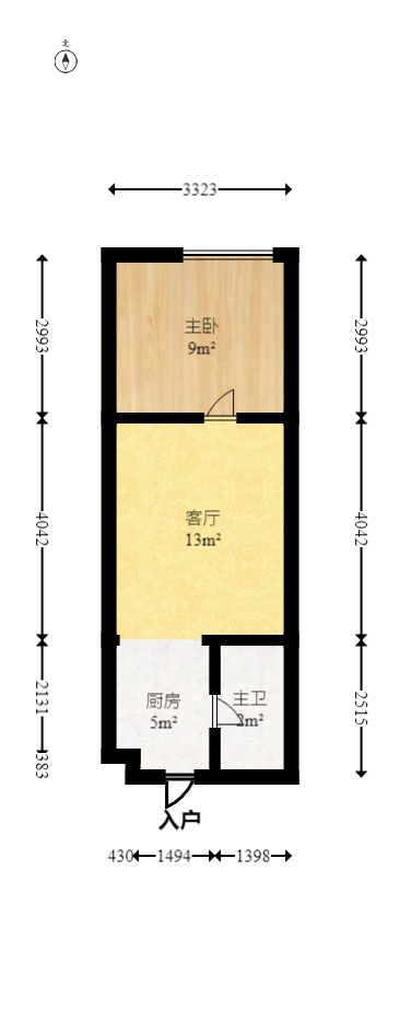 尚都花园城  1室1厅1卫    20.0万室内图1