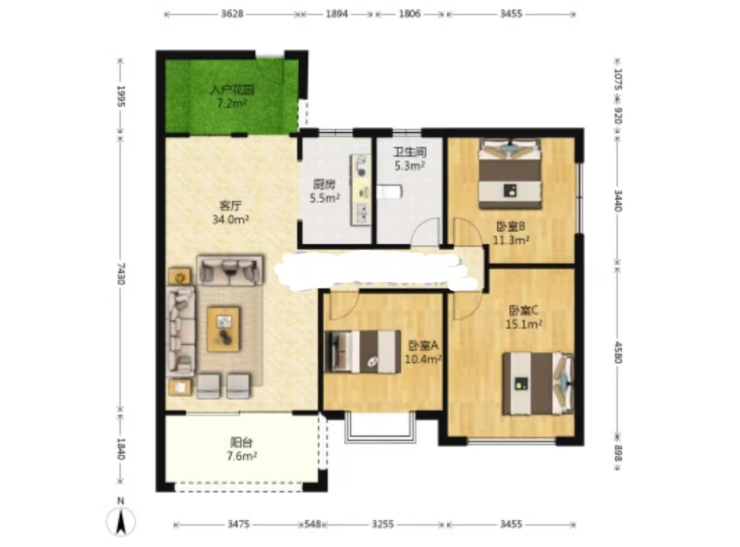 经世龙城  3室2厅1卫    48.0万 经世龙城  3室2厅1卫    48.0万室内图