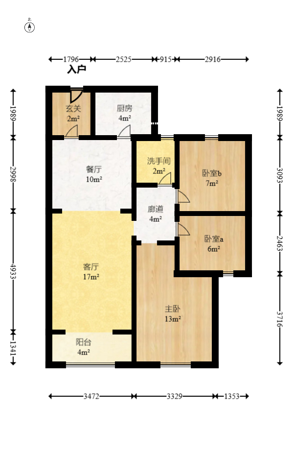 卓越浅水湾  1室2厅1卫    2500.0元/月 卓越浅水湾  1室2厅1卫    2500.0元/月户型图