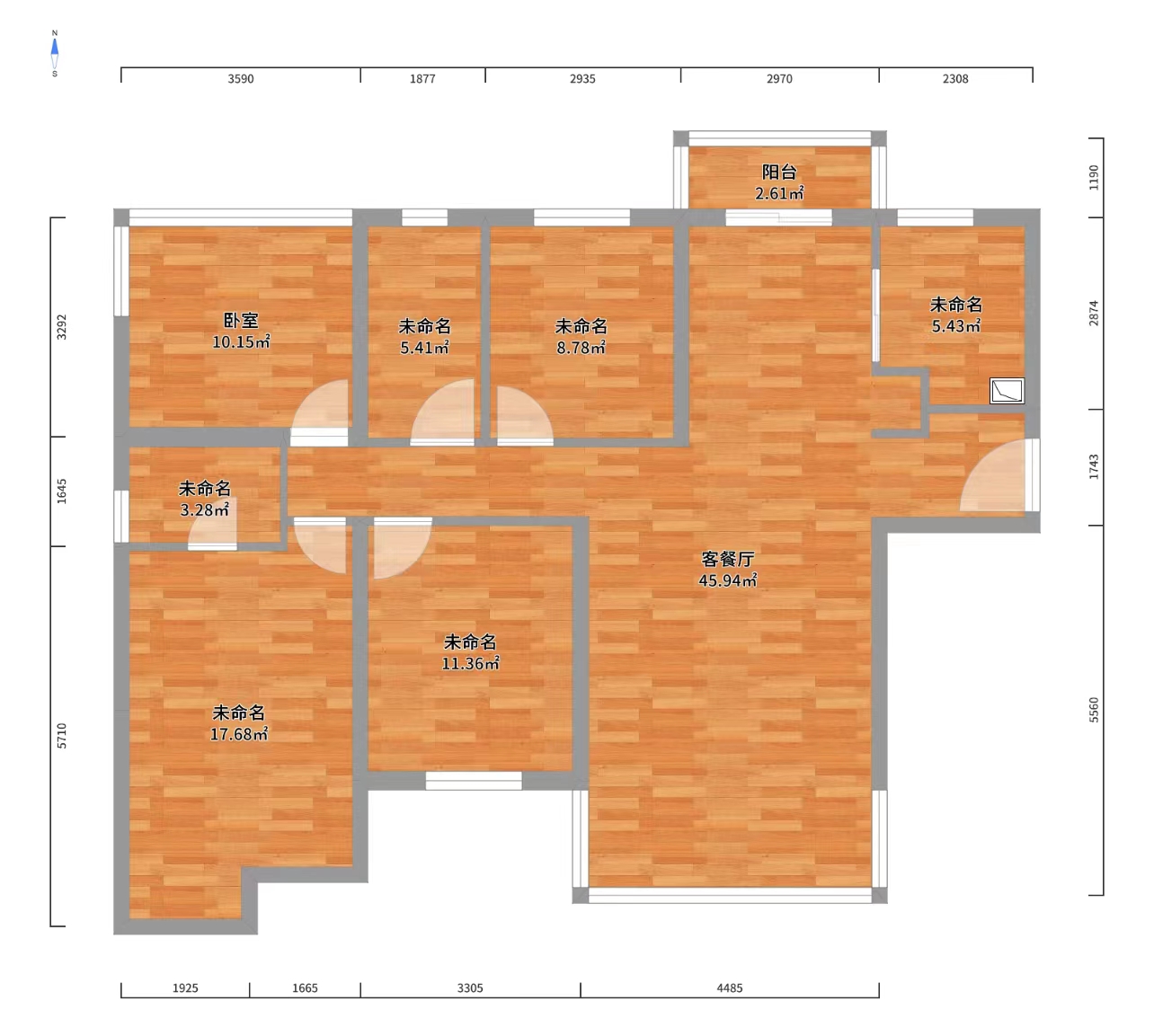 中建江湾壹号  4室2厅2卫   118.00万