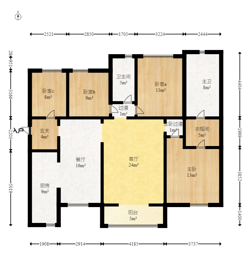 润和紫郡一期 4室2厅2卫 2000.0元/月 润和紫郡一期 4室2厅2卫 2000.0元/月户型图