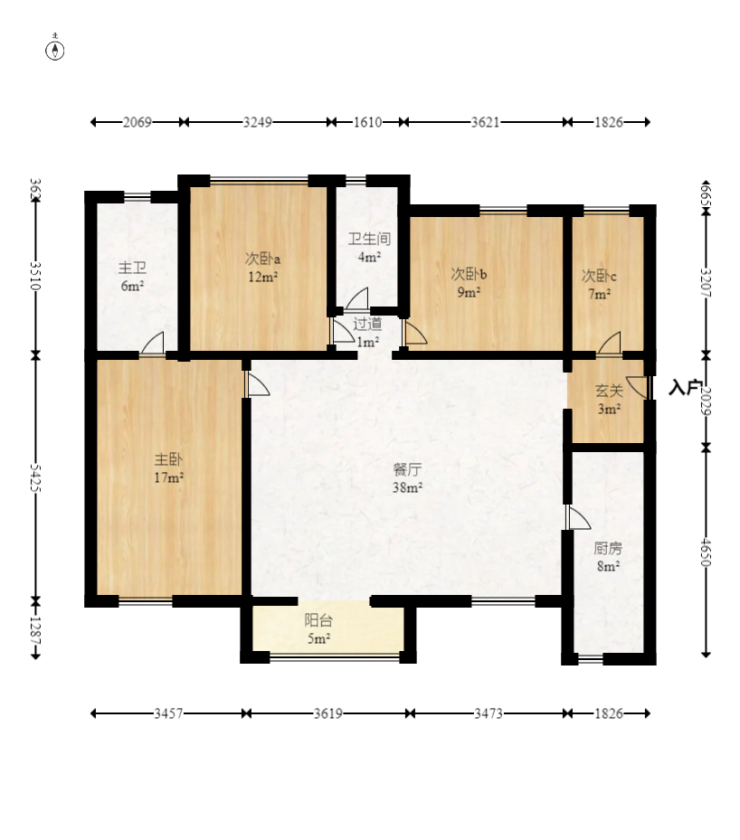 润和紫郡一期  1室1厅1卫   1500.00元/月 润和紫郡一期  1室1厅1卫   1500.00元/月户型图
