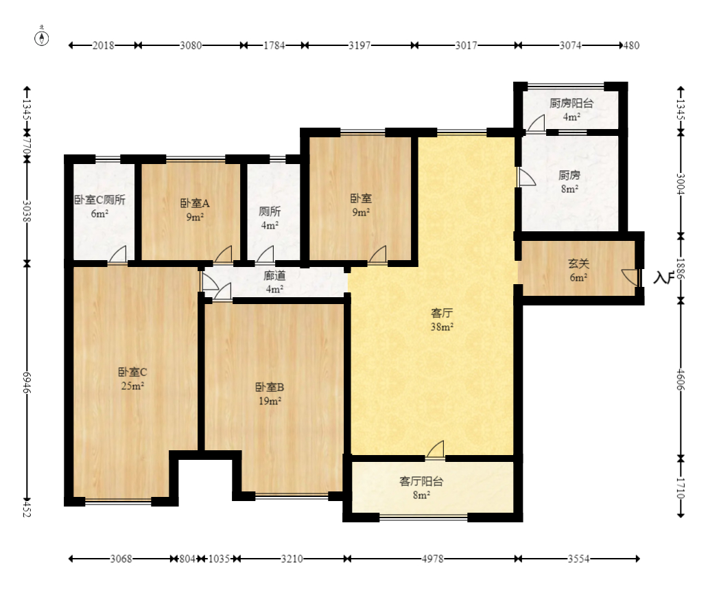 中海国际一期  4室2厅2卫    3000.0元/月 中海国际一期  4室2厅2卫    3000.0元/月室内图1