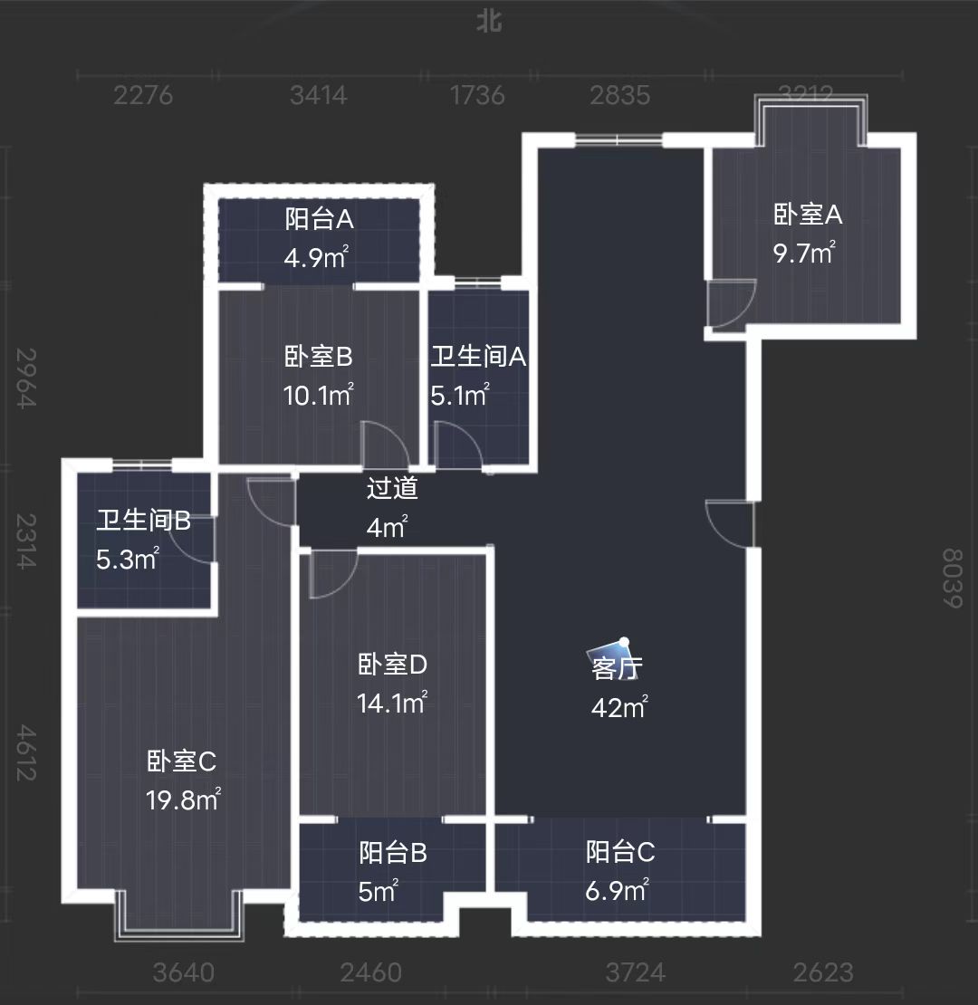 416地质队  4室2厅3卫   70.00万