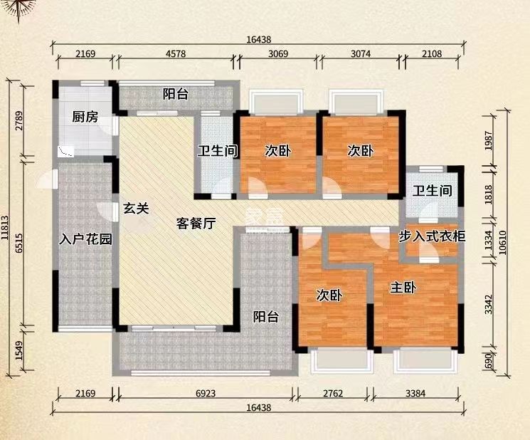 青龙湾（中央小镇）  4室2厅2卫   87.00万