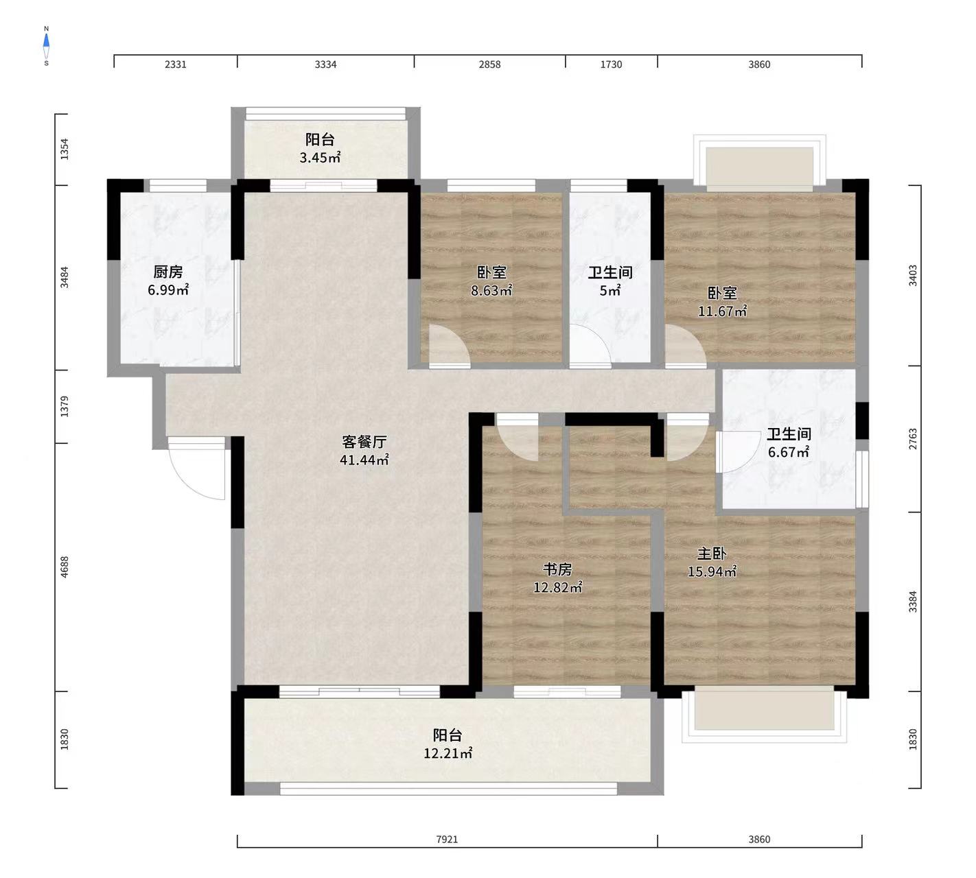 城市公园  4室2厅2卫   69.80万