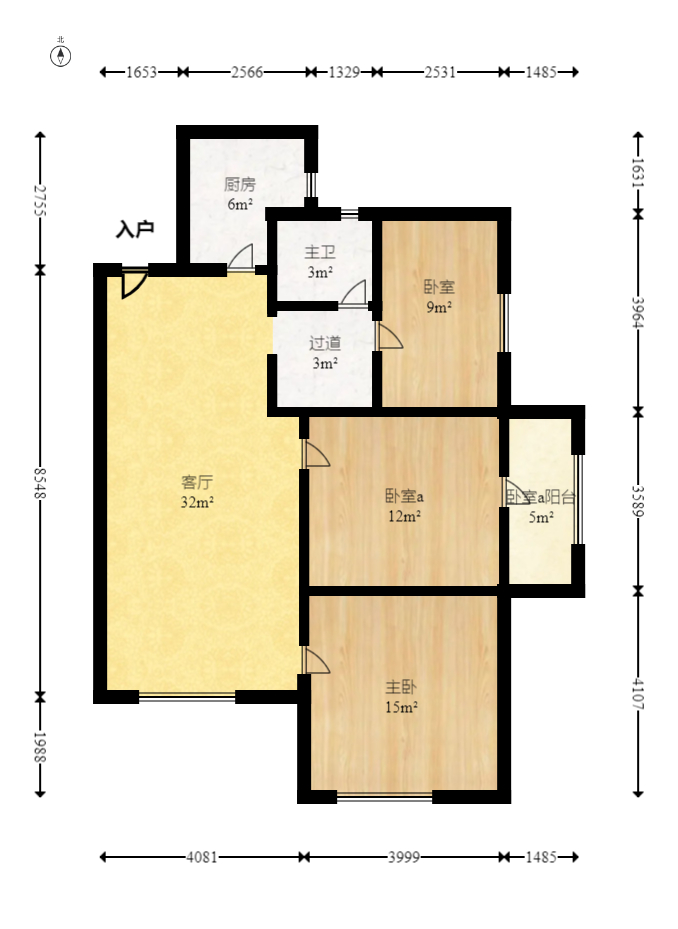 三一街区  1室2厅1卫    1650.0元/月 三一街区  1室2厅1卫    1650.0元/月户型图