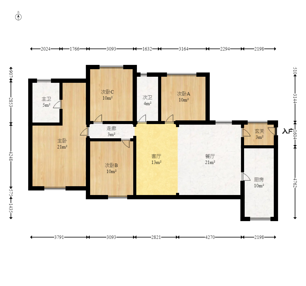华润凤凰城三期  4室2厅2卫    3600.0元/月 华润凤凰城三期  4室2厅2卫    3600.0元/月户型图