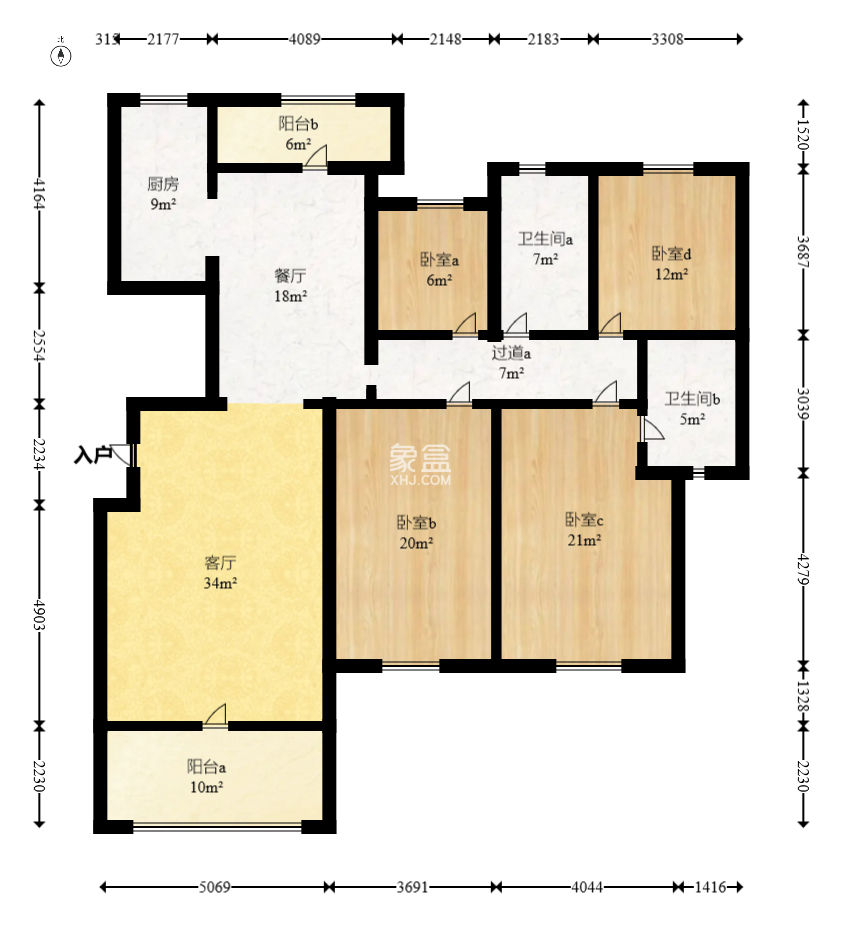 宏聚地中海  4室2厅2卫   163.00万