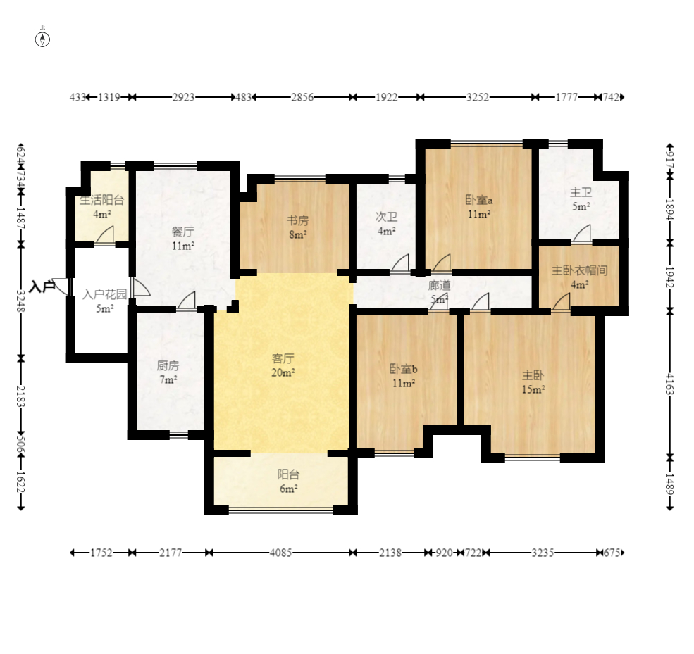 达美D6区  4室2厅1卫   180.00万室内图1