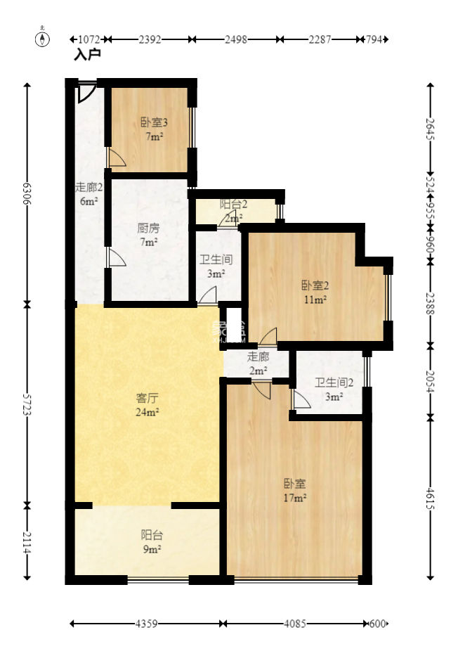 才子佳郡  3室2厅2卫   79.00万