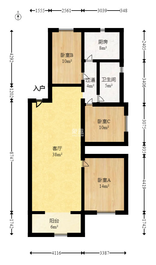 雅泰家园  3室2厅1卫   68.00万