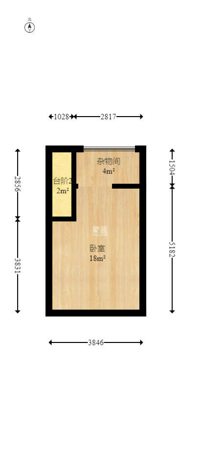 他城（天鸿时代公寓）  1室1厅1卫   32.00万