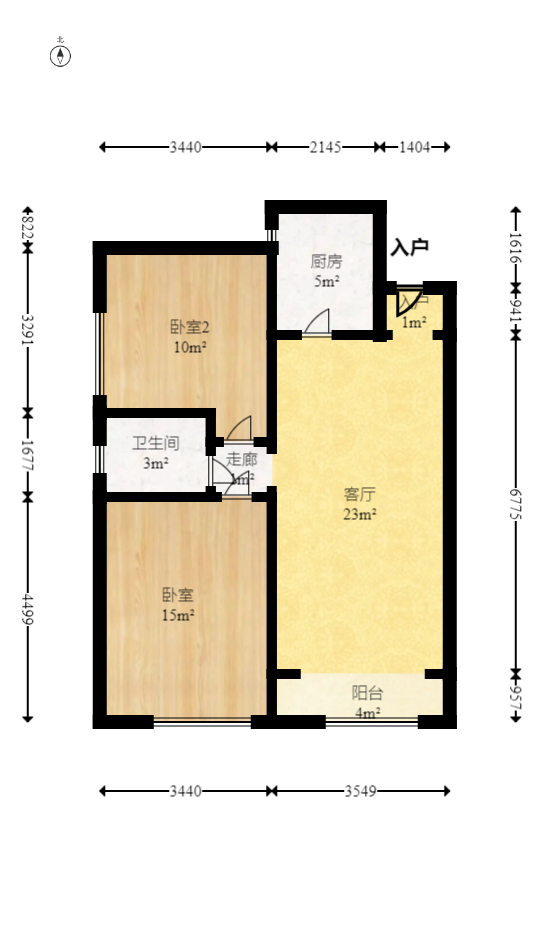 光明城市（星辰青年城）  2室1厅1卫    46.5万室内图1