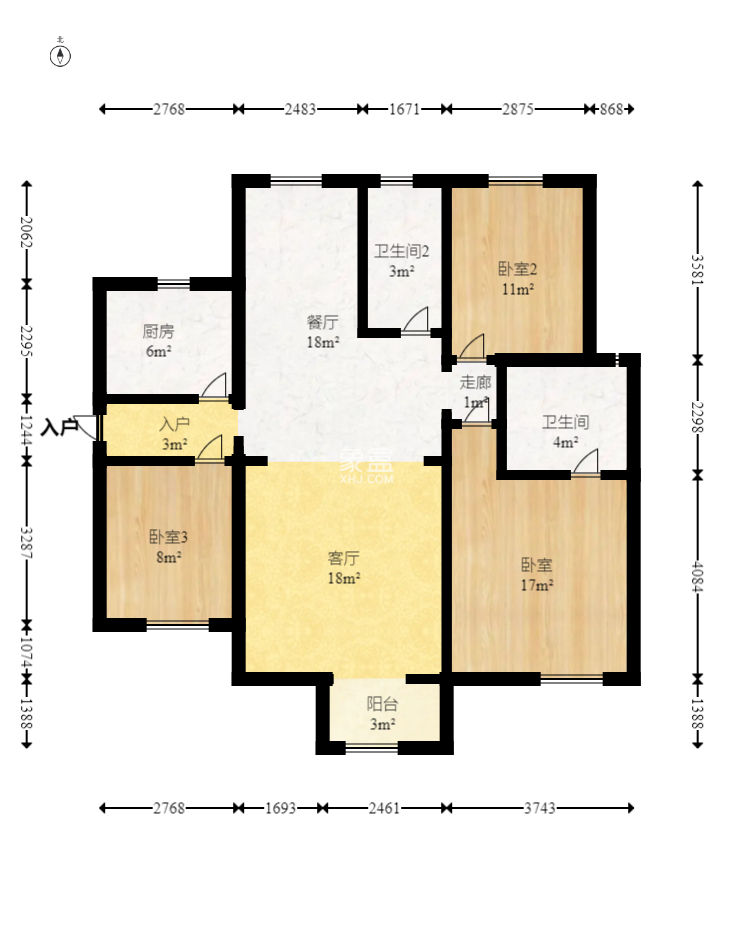 才子佳郡  3室2厅2卫    82.45万