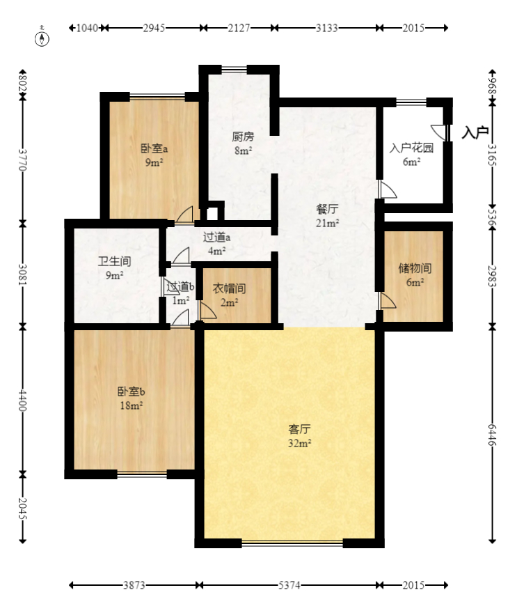 保利城(中航城国际社区、郡原美村) 2室2厅1卫 130.00万 保利城(中航城国际社区、郡原美村) 2室2厅1卫 130.00万户型图