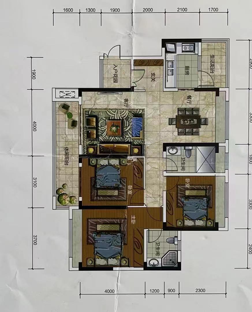 青龙湾(中央小镇) 4室2厅2卫 58.8万 青龙湾(中央小镇) 4室2厅2卫 58.8万室内图
