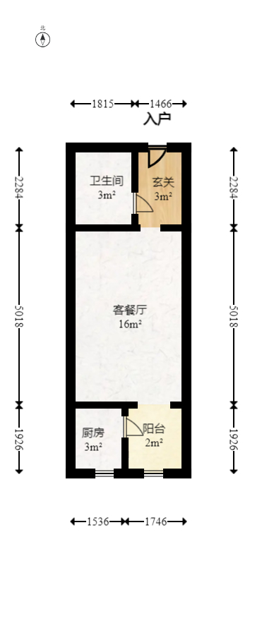 红公馆（前程丽景大厦）  1室1厅1卫   32.00万室内图1
