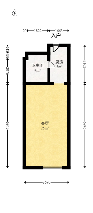 弘阳时光里  2室1厅1卫   58.00万室内图1