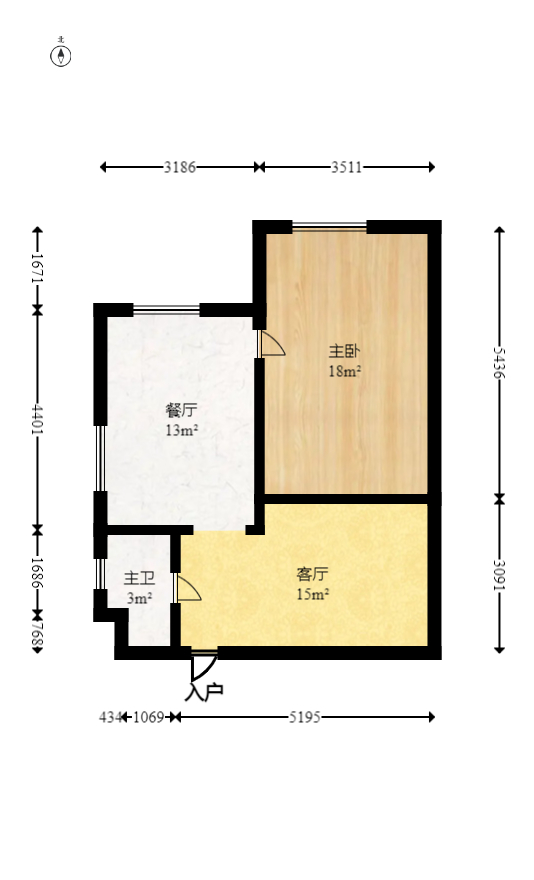 博雅例外 1室1厅1卫 45.0万 博雅例外 1室1厅1卫 45.0万户型图