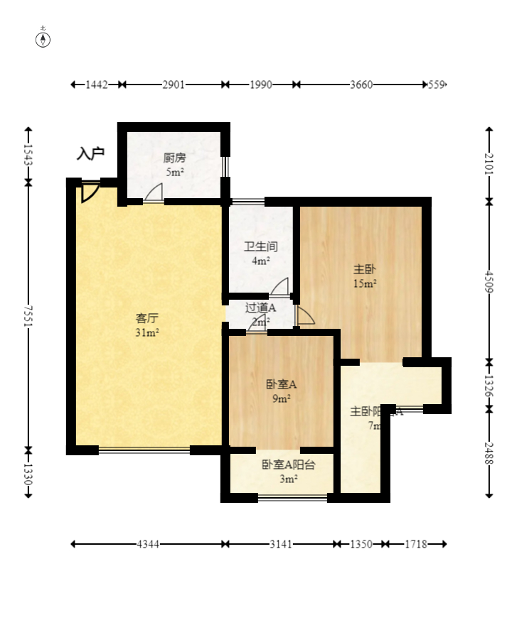 丽都桃源(金峰北院二期)  2室2厅1卫    50.0万 丽都桃源(金峰北院二期)  2室2厅1卫    50.0万户型图