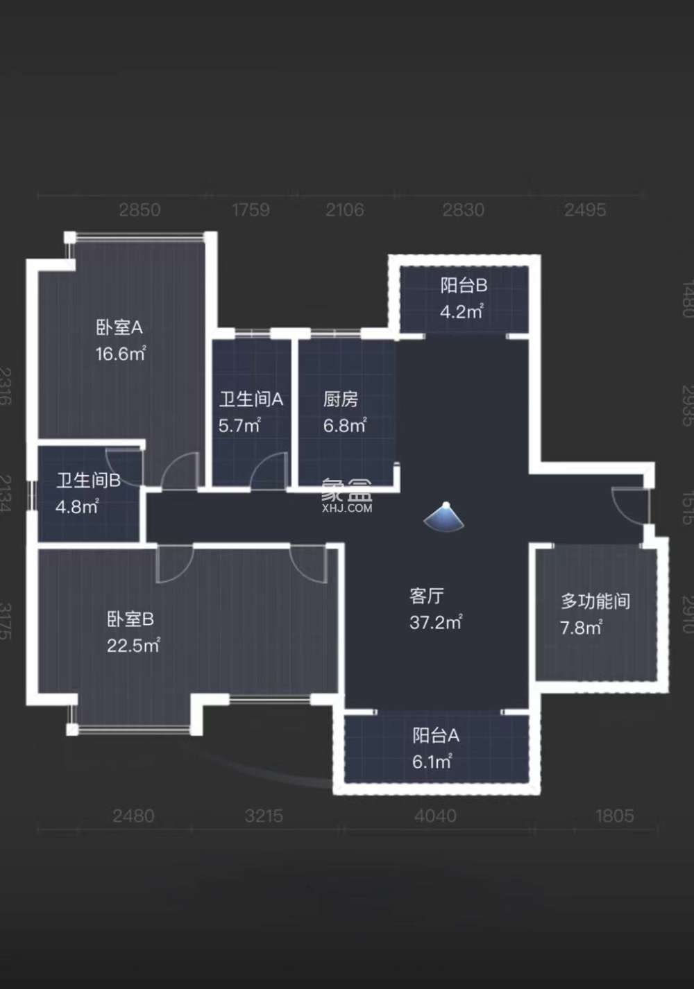 紫金华府  4室2厅2卫   52.00万