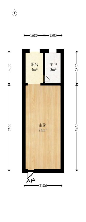 中建芙蓉嘉苑  1室1厅1卫   38.80万室内图1