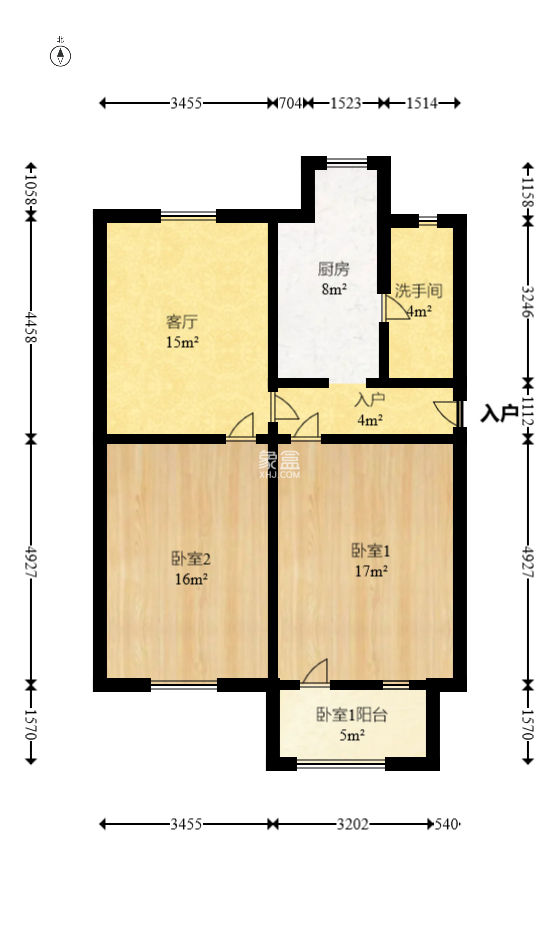 长钢宿舍小区  2室2厅1卫    44.85万