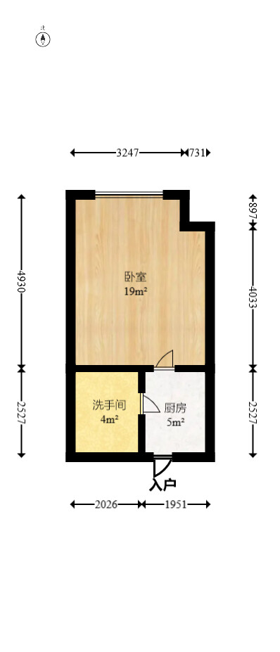 金茂梅溪湖 1室1厅1厨1卫 36.50万室内图1