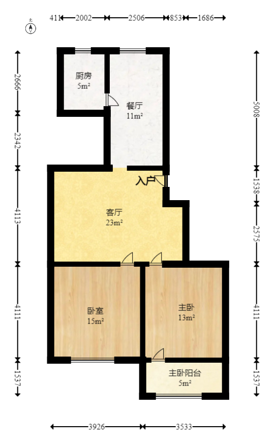 中南汽车世界  2室2厅1卫   34.00万室内图1