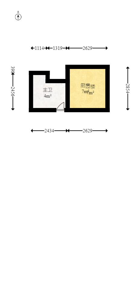 铂宫  1室1厅1卫   70.00万户型图