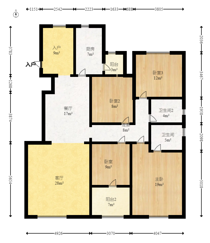 星城国际 4室2厅2卫 69.80万 星城国际 4室2厅2卫 69.80万户型图
